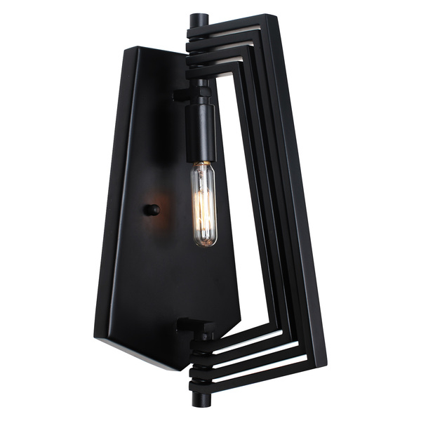 Varaluz Gymnast 1-Lt Wall Sconce - Black 262W01BL